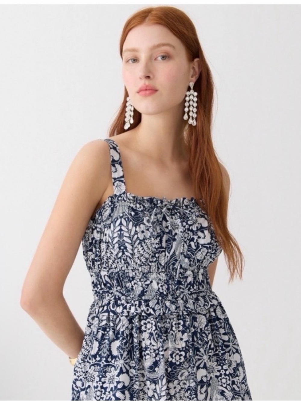 J. Crew Sevilla Tiered Dress in Mermaid Floral Dress - Picture 9 of 12